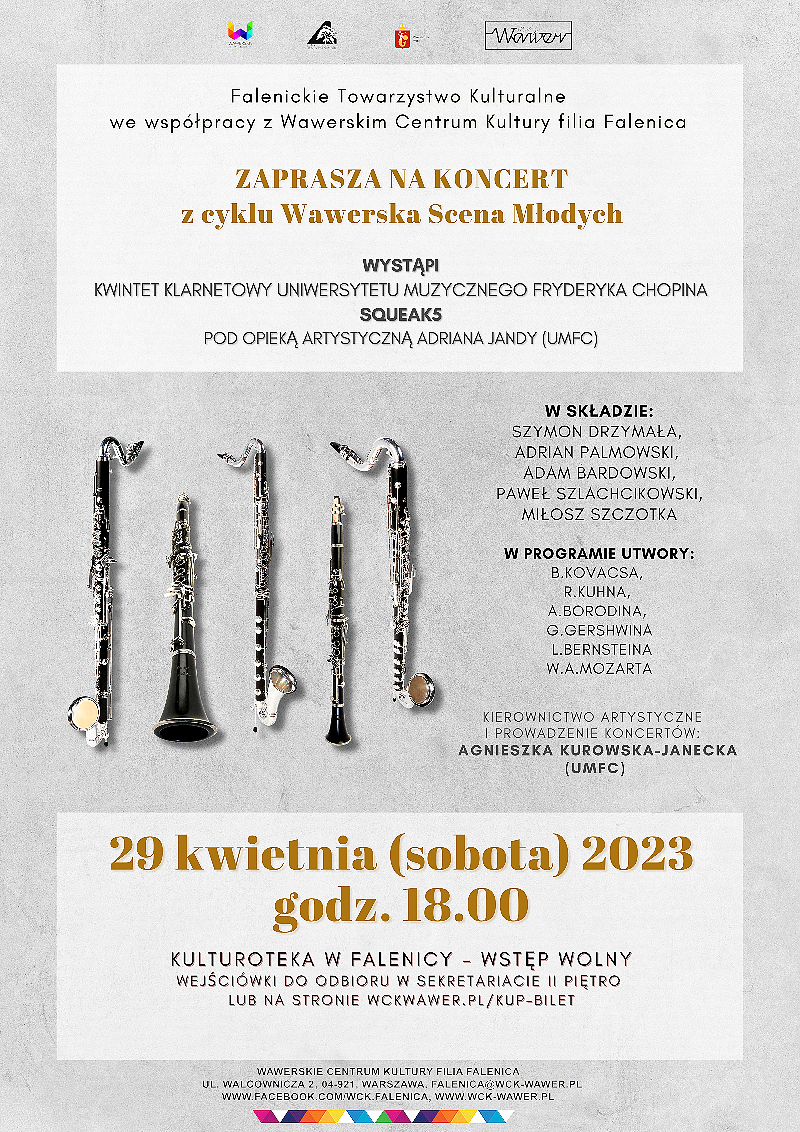 Wawerska Scena Młodych – kwintet klarnetowy